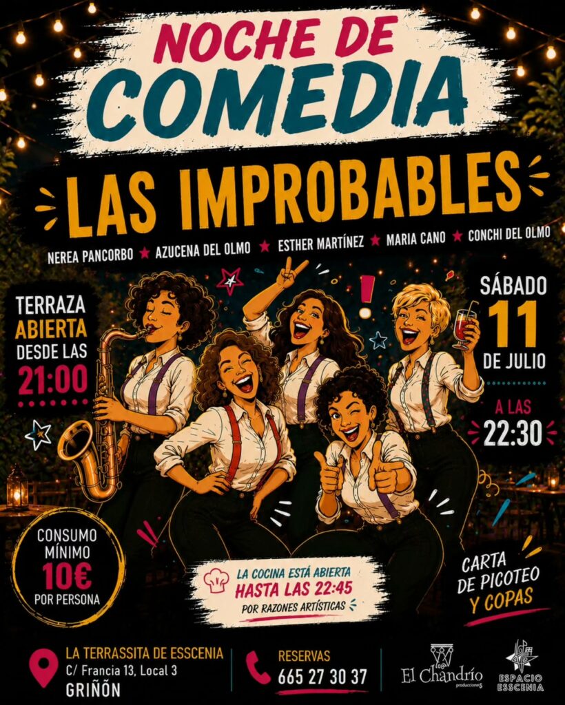 Cartel: Noche de comedia en la terrassita de esscenia