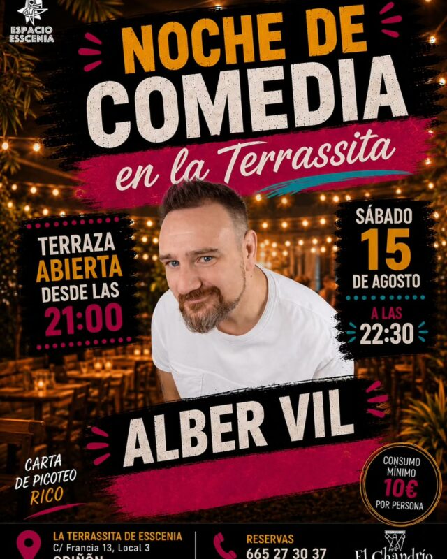 Cartel: Sábado de comedia con Alber Vil