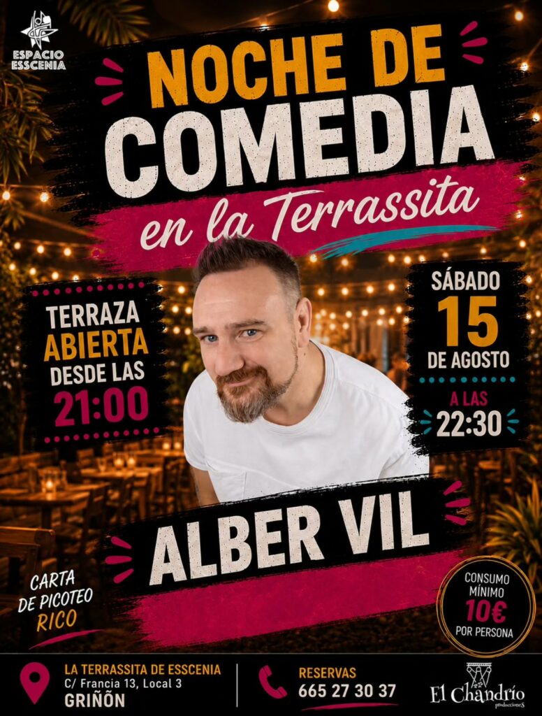 Cartel: Sábado de comedia con Alber Vil