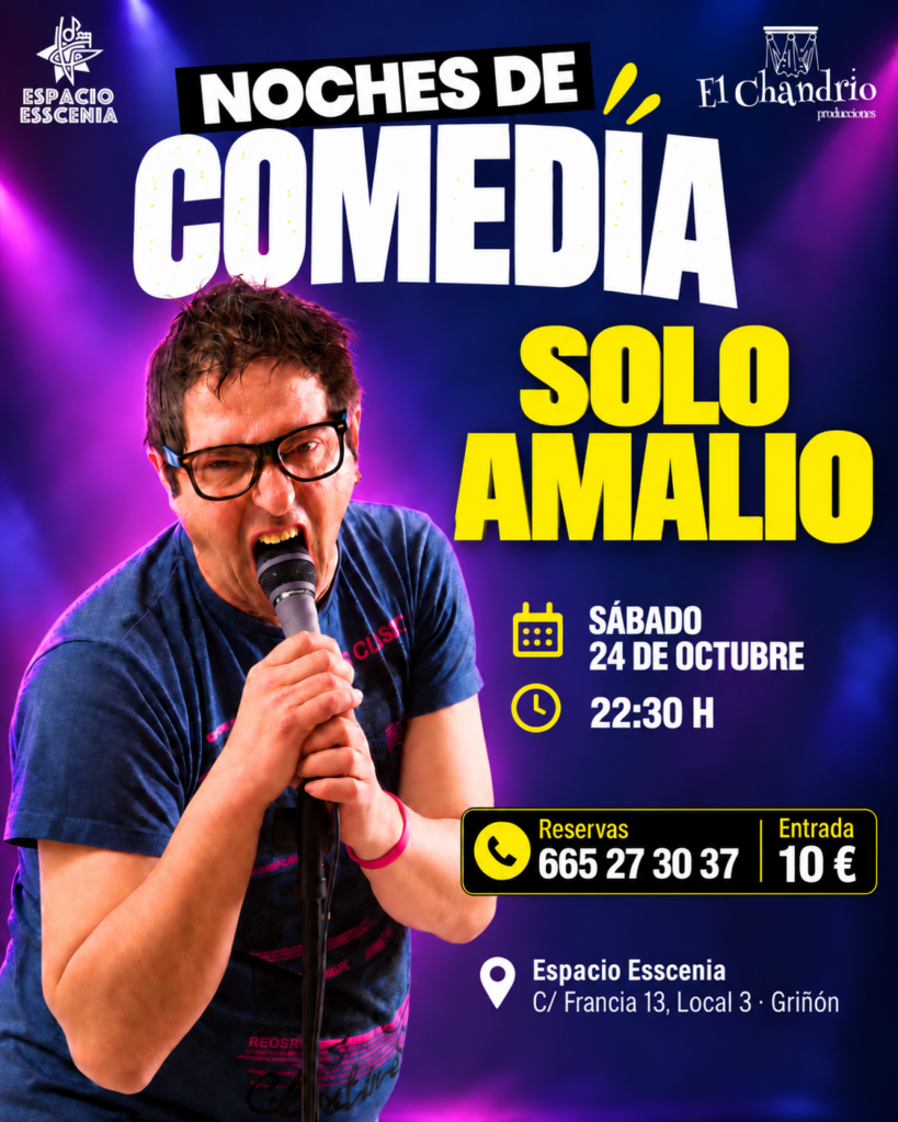 Cartel: Noches de Comedia…Solo Amalio