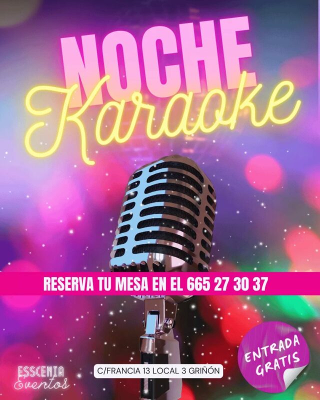 Cartel: Noche de karaoke