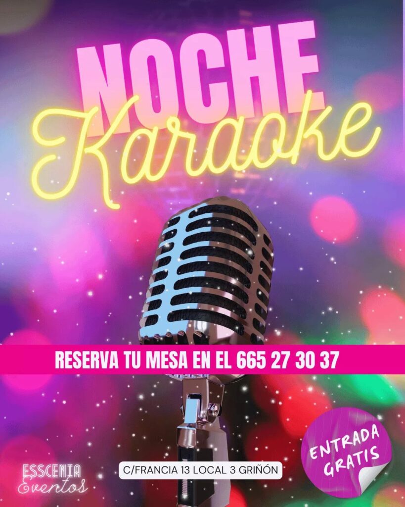 Cartel: Noche de karaoke