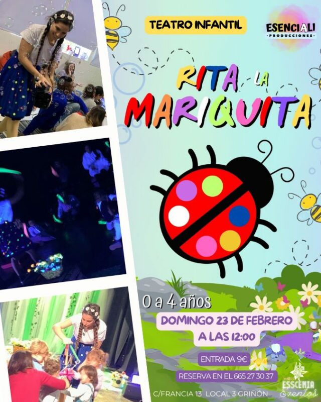 Cartel: Teatro infantil: Rita la Mariquita